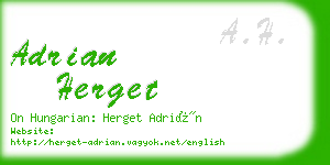 adrian herget business card